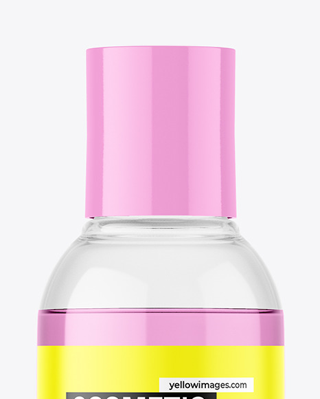 Clear Plastic Cosmetic Bottle Mockup Clear Plastic Cosmetic Bottle Mockup