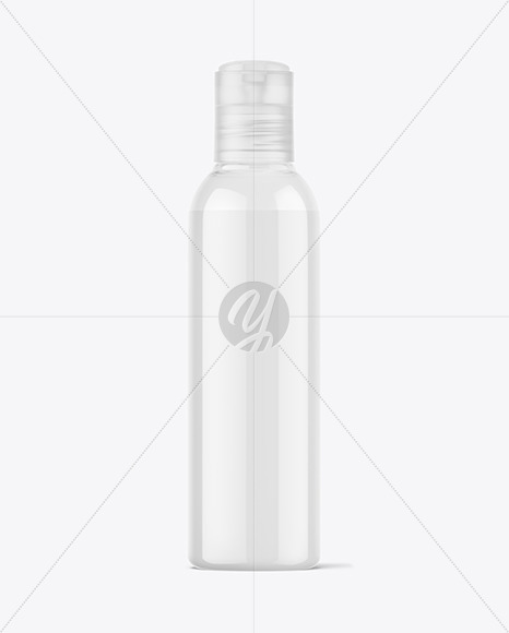 Clear Plastic Cosmetic Bottle Mockup