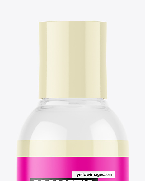 Clear Plastic Cosmetic Bottle Mockup