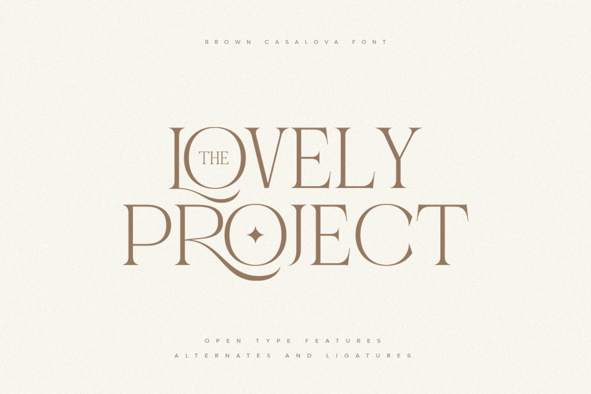 Brown Casalova | Stylish Typeface