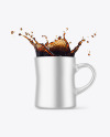 Metallic Mug w/ Coffee Splash Mockup