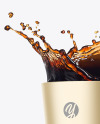 Metallic Mug w/ Coffee Splash Mockup