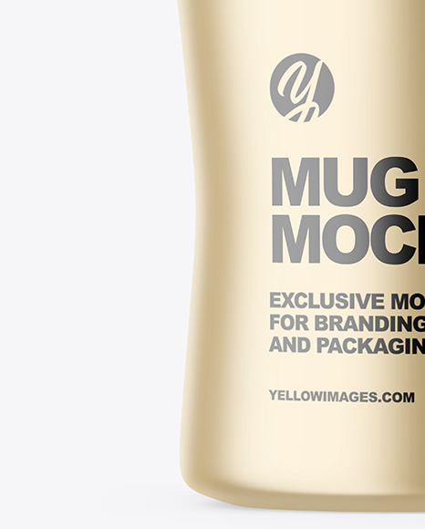 Metallic Mug w/ Coffee Splash Mockup