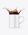 Matte Mug w/ Coffee Splash Mockup