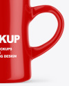 Glossy Mug w/ Coffee Splash Mockup