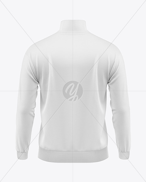 Long Sleeve Track Jacket Mockup - Back View