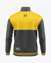 Long Sleeve Track Jacket Mockup - Back View