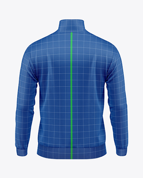 Long Sleeve Track Jacket Mockup - Back View