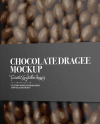 Paper Box with Chocolate Dragee Mockup