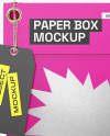 Paper Box with Label Mockup