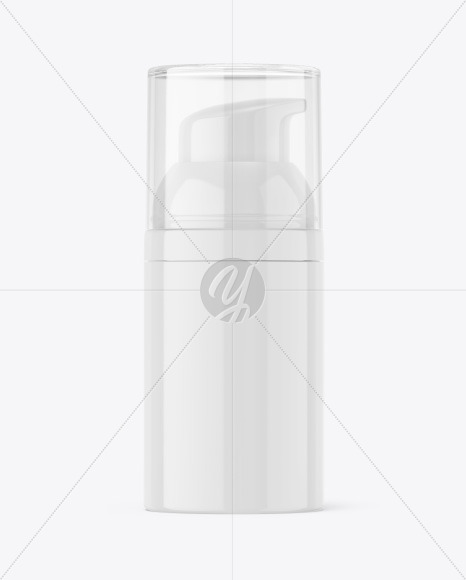 Glossy Plastic Pump Bottle Mockup