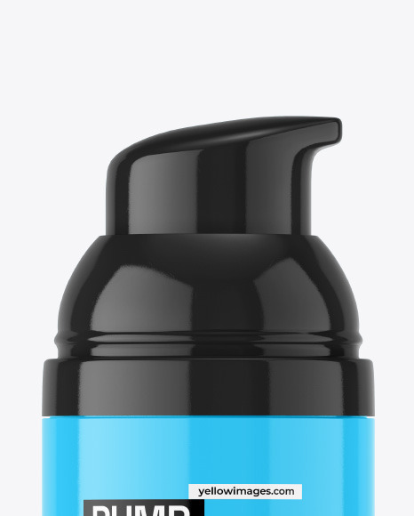 Glossy Plastic Pump Bottle Mockup