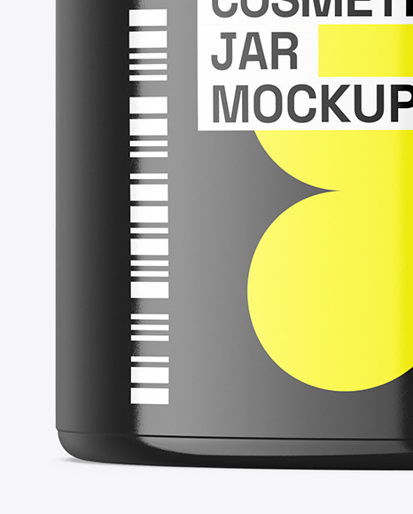 500ml Glossy Cosmetic Jar Mockup