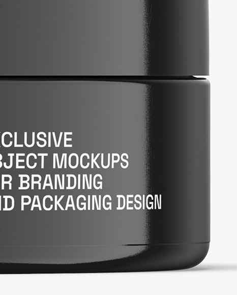 100ml Glossy Cosmetic Jar Mockup