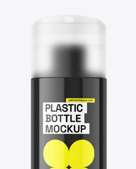 Glossy Plastic Bottle Mockup