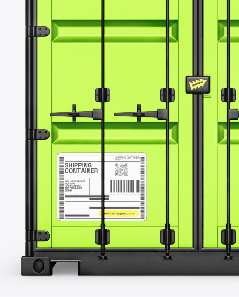 10F Metallic Shipping Container Mockup