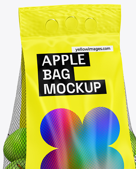 Apple Bag w/ Glossy Label Mockup