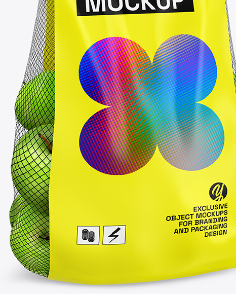 Apple Bag w/ Glossy Label Mockup