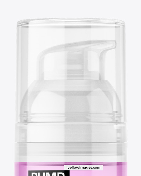 Clear Plastic Pump Bottle Mockup