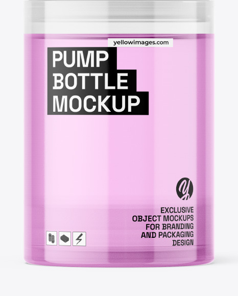 Clear Plastic Pump Bottle Mockup