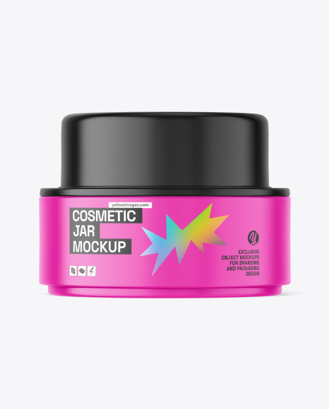 Matte Cosmetic Jar Mockup