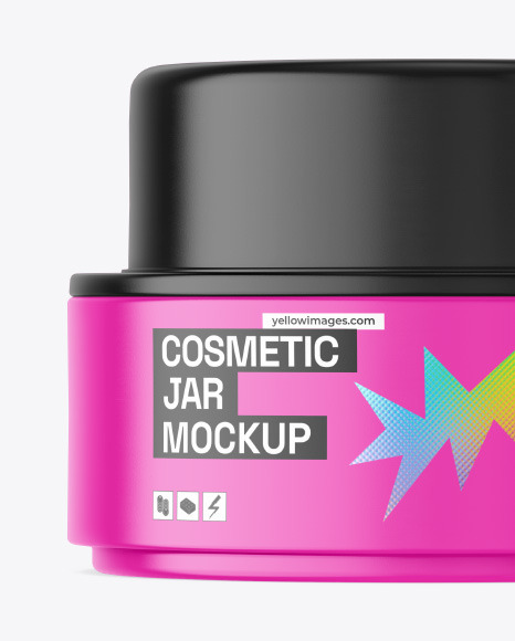 Matte Cosmetic Jar Mockup