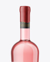 Clear Glass Pink Wine Bottle Mockup