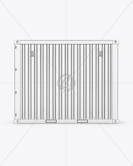 10F Metallic Shipping Container Mockup