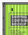 10F Metallic Shipping Container Mockup