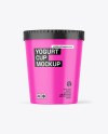 Glossy Yogurt Cup Mockup