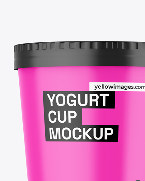 Glossy Yogurt Cup Mockup