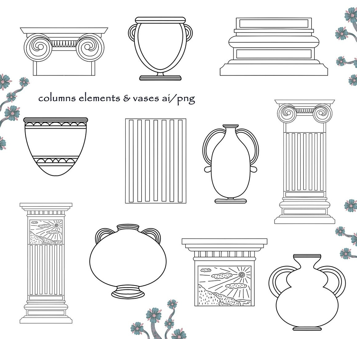 WOMEN&FLORALS ILLUSTRATIONS WOMEN&FLORALS ILLUSTRATIONS