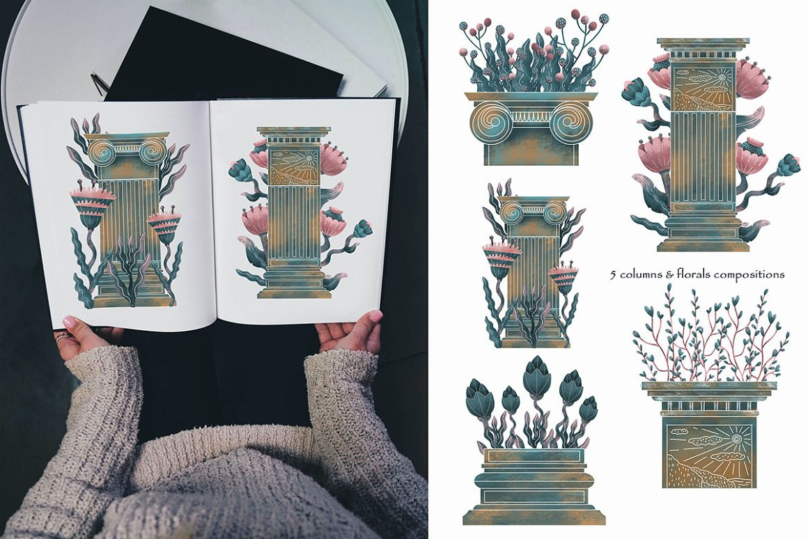 WOMEN&FLORALS ILLUSTRATIONS WOMEN&FLORALS ILLUSTRATIONS