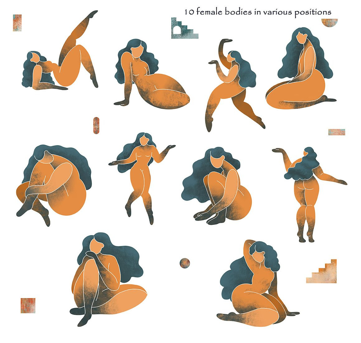 WOMEN&FLORALS ILLUSTRATIONS WOMEN&FLORALS ILLUSTRATIONS