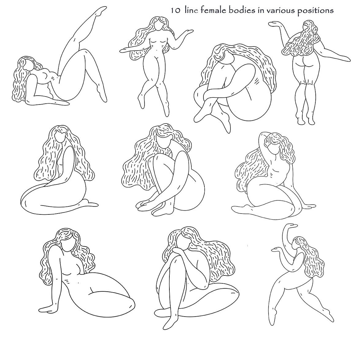 WOMEN&FLORALS ILLUSTRATIONS WOMEN&FLORALS ILLUSTRATIONS