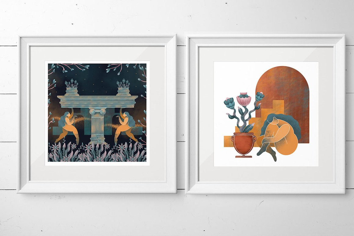 WOMEN&FLORALS ILLUSTRATIONS WOMEN&FLORALS ILLUSTRATIONS