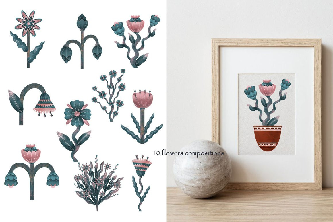 WOMEN&FLORALS ILLUSTRATIONS WOMEN&FLORALS ILLUSTRATIONS