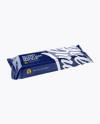 Glossy Snack Bar Mockup - Front Half Side View (High-Angle Shot)