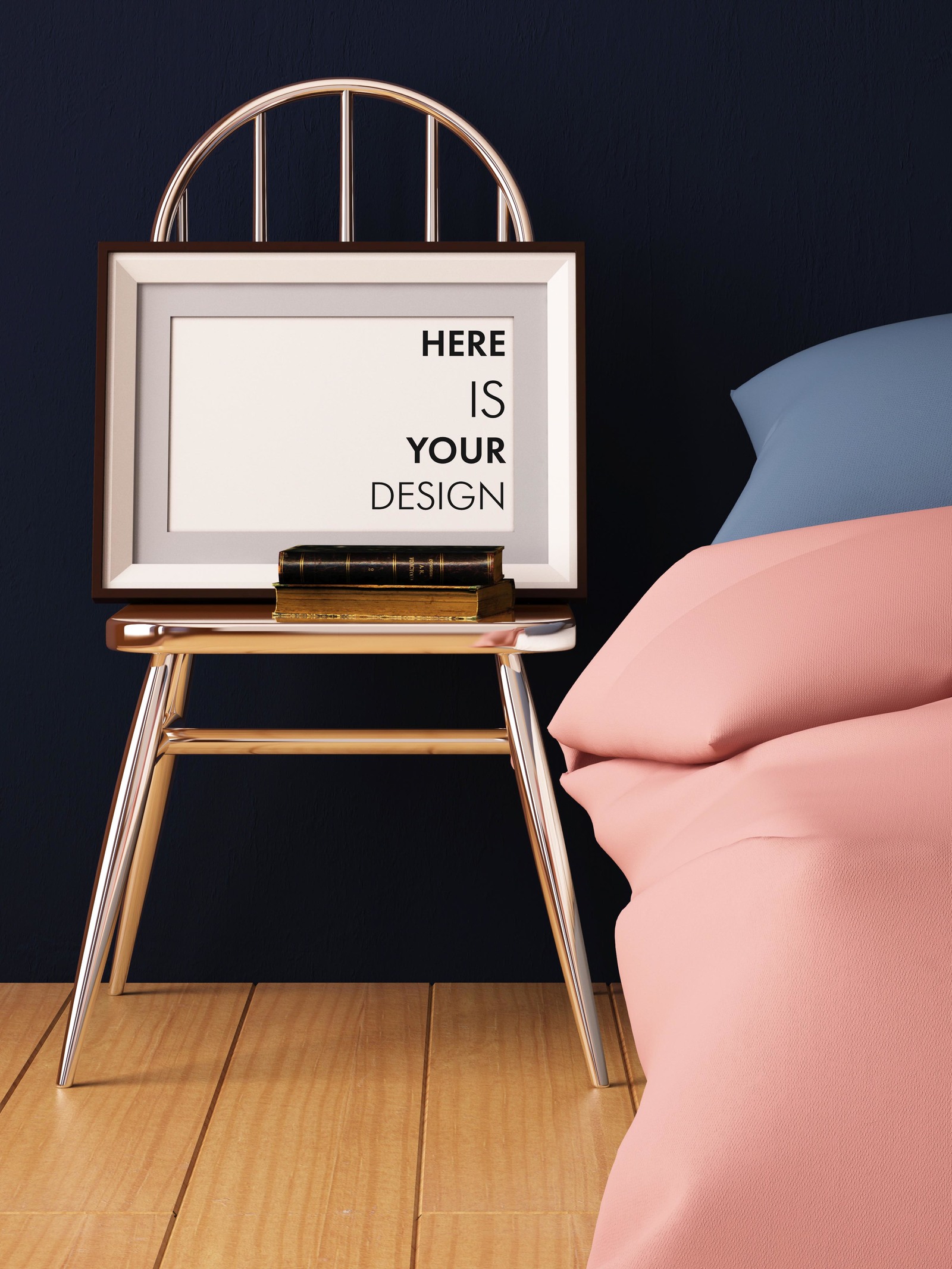 8 mockups posters in the bedroom