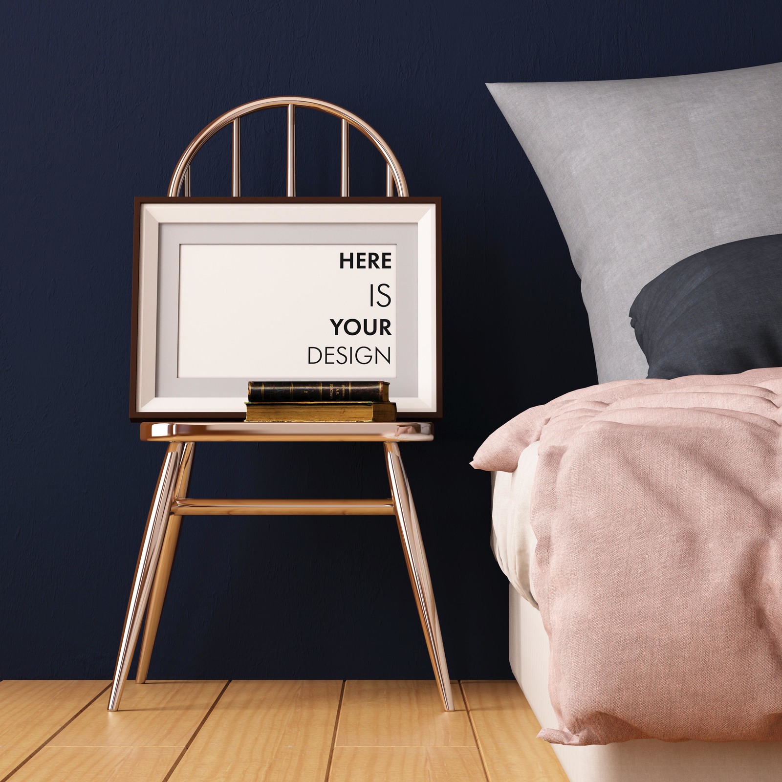 8 mockups posters in the bedroom