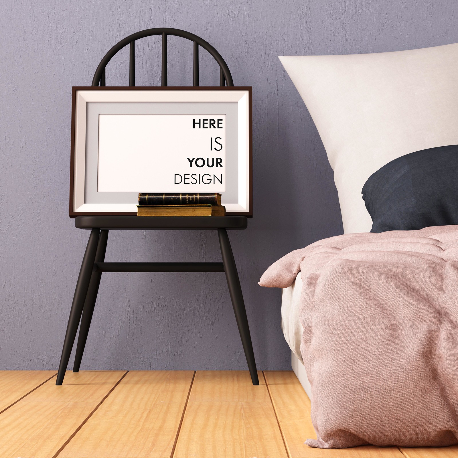 8 mockups posters in the bedroom