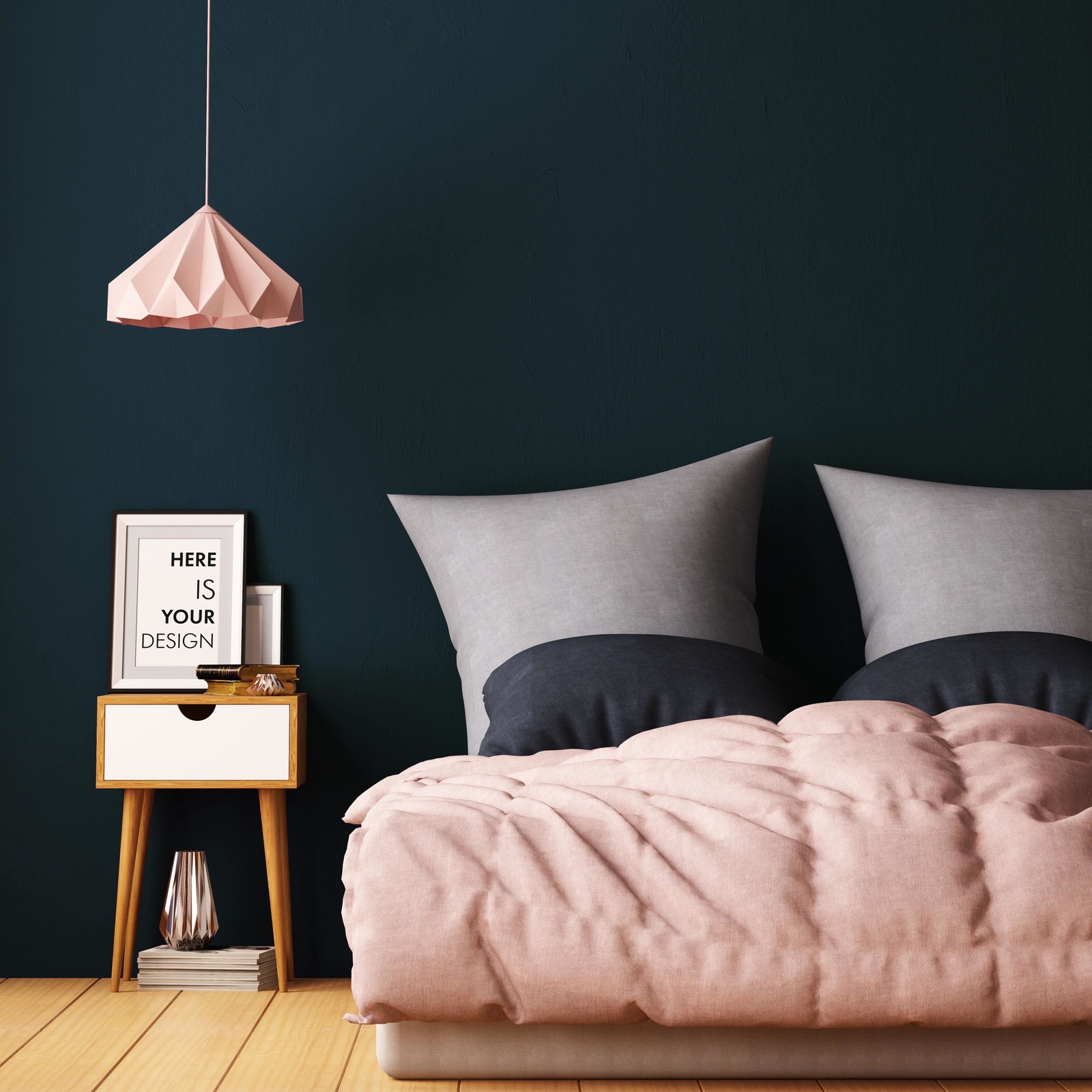 8 mockups posters in the bedroom