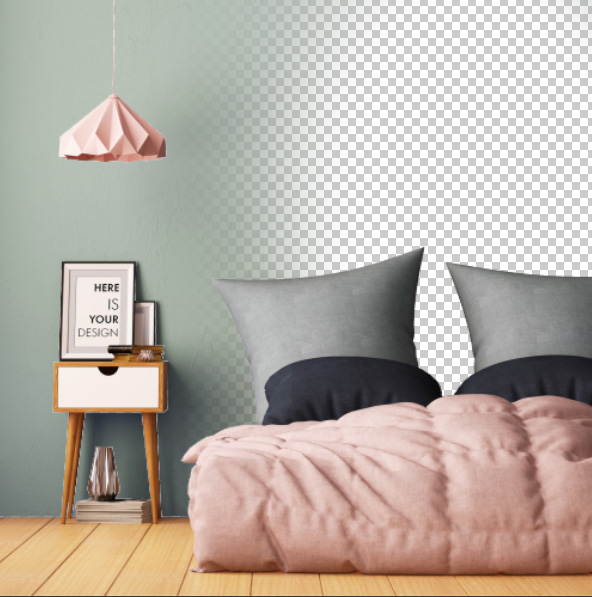 8 mockups posters in the bedroom