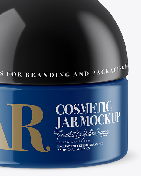 Glossy Cosmetic Jar Mockup