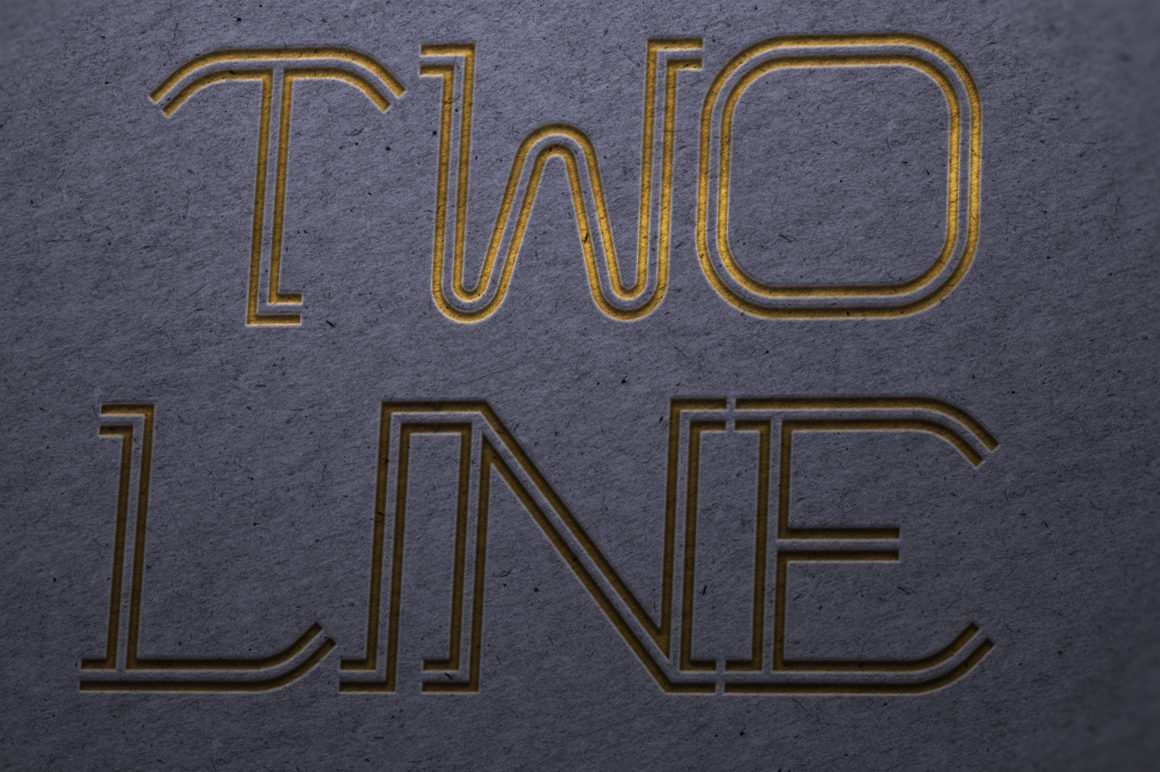 Twoline font two line symbols