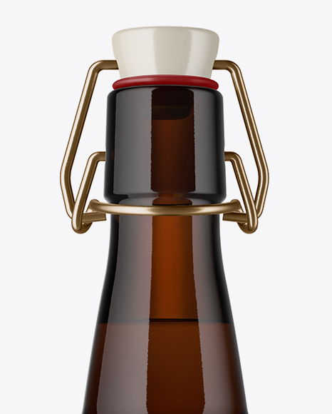 Amber Glass Beugel Bottle Mockup