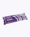 Matte Snack Bar Mockup - Back Half Side View (High-Angle Shot)