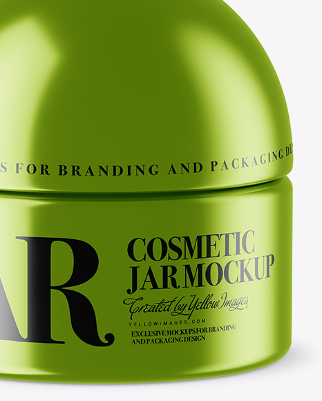 Metallic Cosmetic Jar Mockup Metallic Cosmetic Jar Mockup