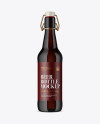Dark Amber Glass Beugel Bottle Mockup Dark Amber Glass Beugel Bottle Mockup