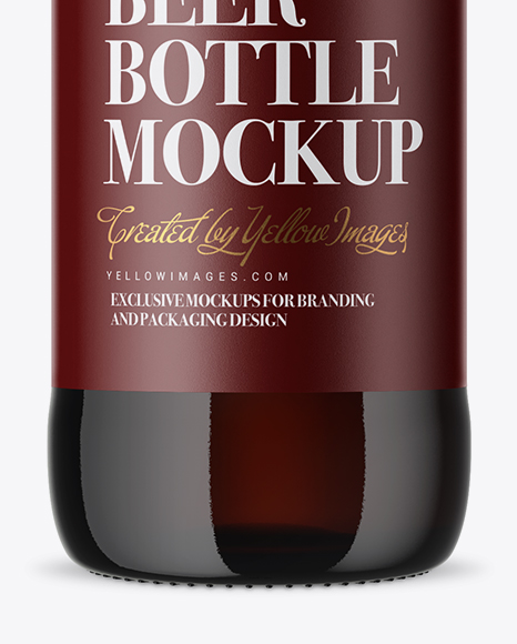 Dark Amber Glass Beugel Bottle Mockup Dark Amber Glass Beugel Bottle Mockup